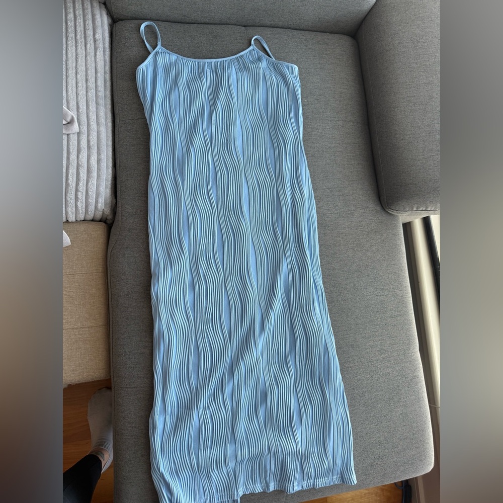 Chic Blue Sleeveless Maxi Dress - Picture 4 of 5